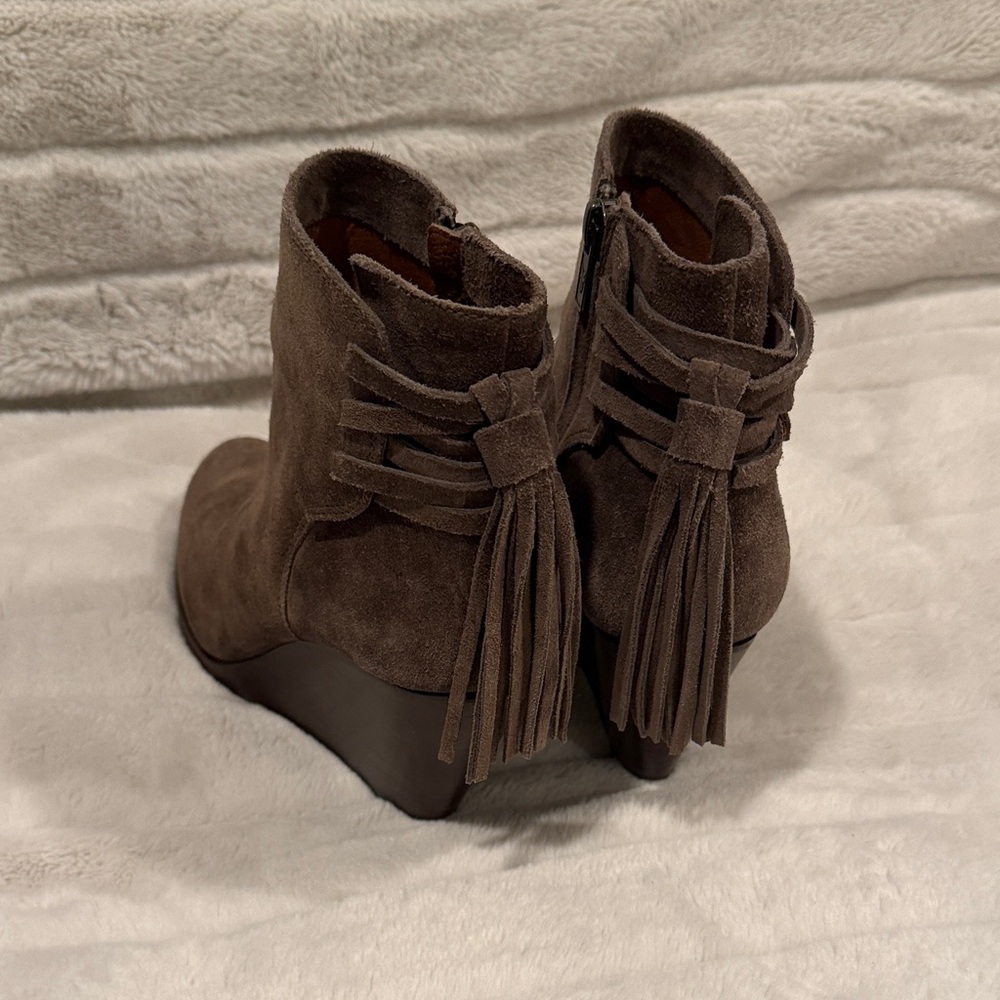 Frye Brown Suede Ankle Booties - Picture 3 of 6